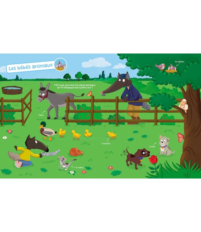 AUZOU Mon premier livre sonore P'tit loup  - les animaux