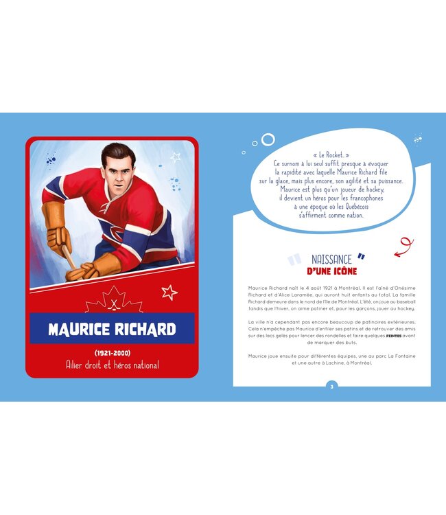 AUZOU Livre - 15 joueurs et joueuses de hockey légendaires