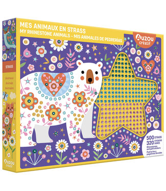 AUZOU Ensemble créatif - Mes animaux en strass