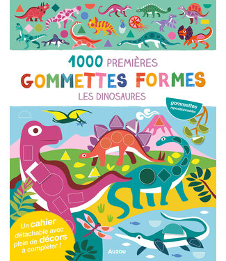 AUZOU MES TOUT PREMIERS AUTOCOLLANTS - 1000 PREMIÈRES GOMMETTES FORMES DINOSAURES