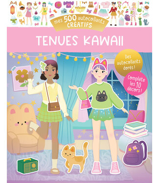 AUZOU 500 AUTOCOLLANTS CRÉATIFS - TENUES KAWAII