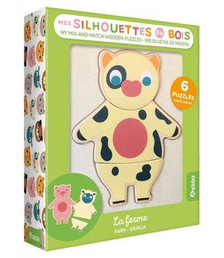 AUZOU CASSE-TÊTE - MES SILHOUETTES EN BOIS : LA FERME