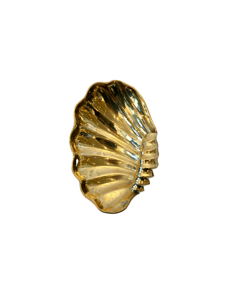 Vintage Brass Scallop Shell Dish