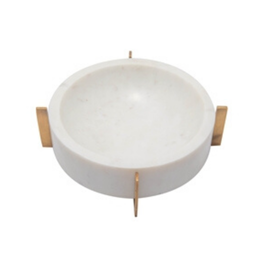 Marble Bowl with Gold Stand