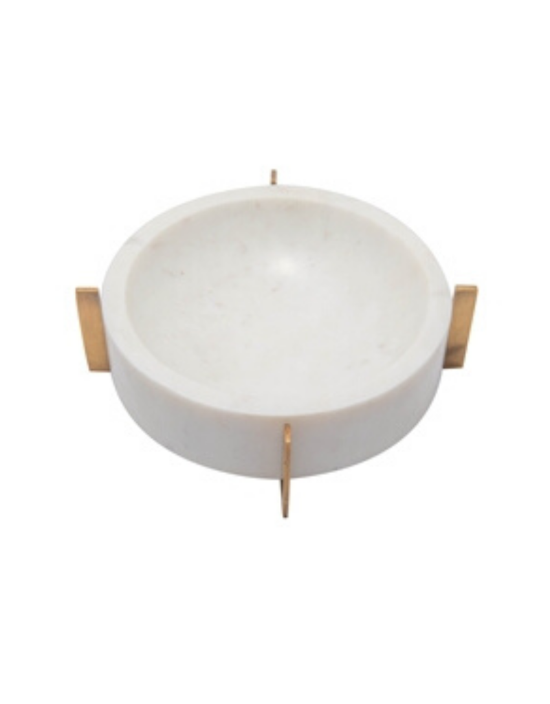 Marble Bowl with Gold Stand