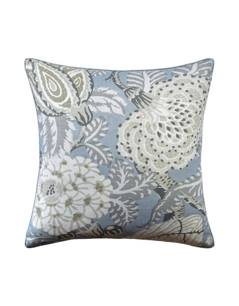 navy floral pillow