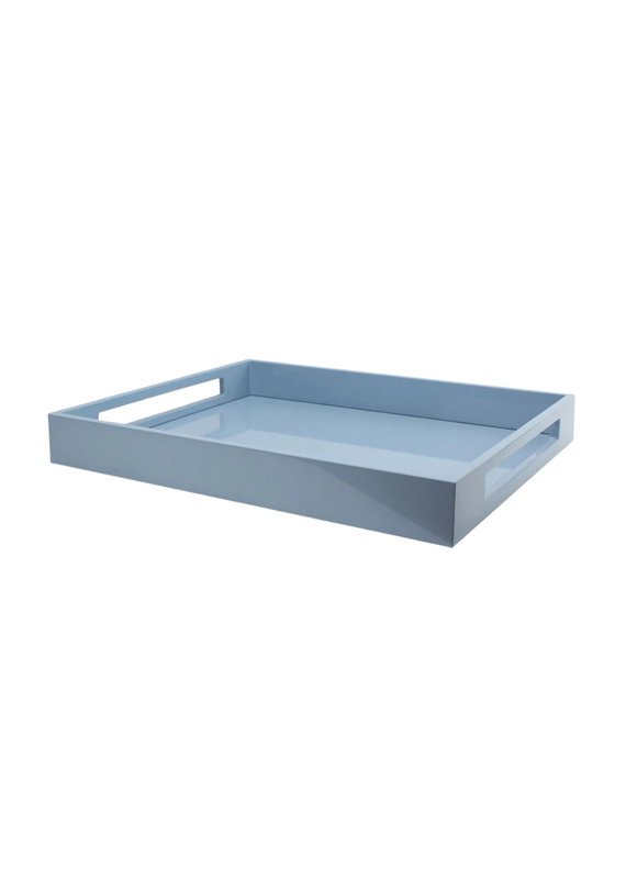 Lacquered Pale Blue Serving Tray