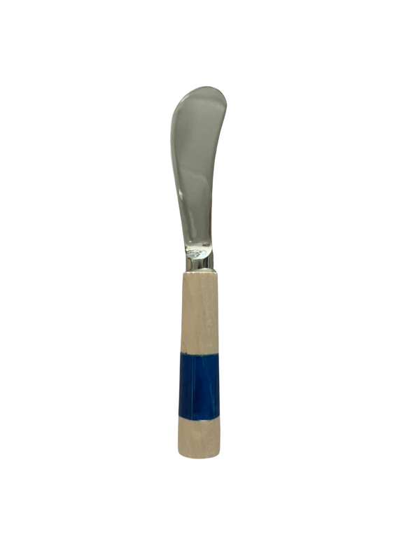 Spreader with Blue Stripe Wood Handle