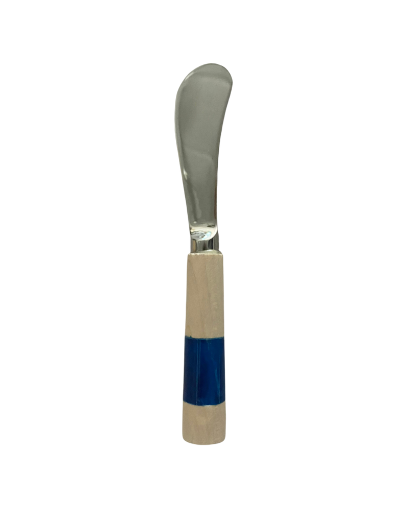 Spreader with Blue Stripe Wood Handle