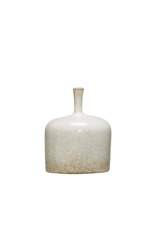 Small Cream Stoneware Vase