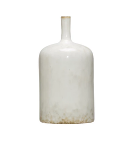 Medium Cream Stoneware Vase