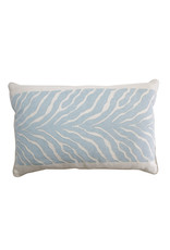 Aqua Zebra Applique Pillow