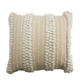 Natural Knit Pom Pom Pillow