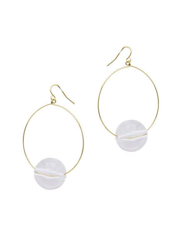 Hoop & Lucite Ball Earring