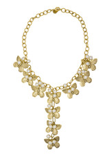 Butterfly & Pearl Statement Necklace