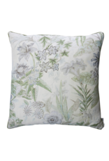 Green & Grey Floral Pillow