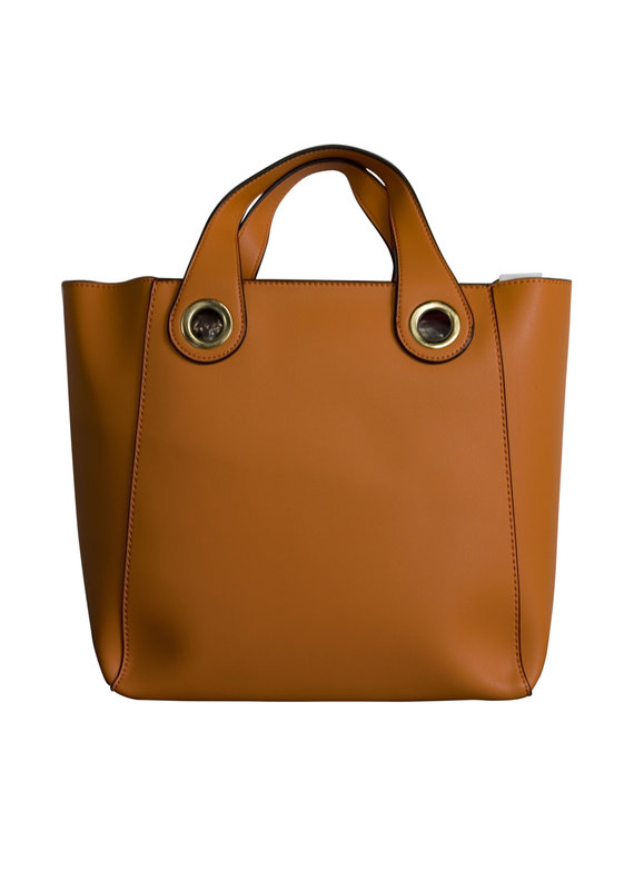Orange & Silver Grommet Handbag
