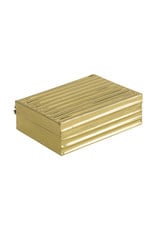 Small Ribbed Brass Box