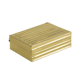 Small Ribbed Brass Box