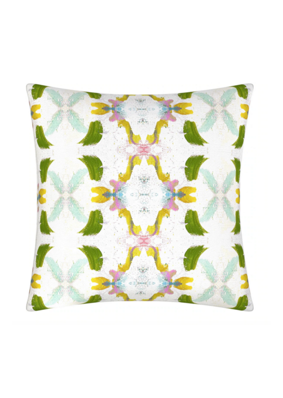 Pink & Yellow Scallop Abstract Pillow