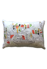 Vintage Tug Boat Lumbar Pillow