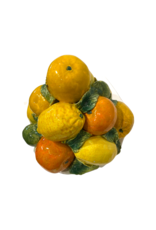 Vintage Lemon & Orange Ceramic Fruit Basket