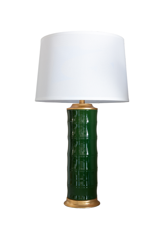Green Ceramic Bamboo Column Lamp