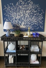 Black Rattan Console