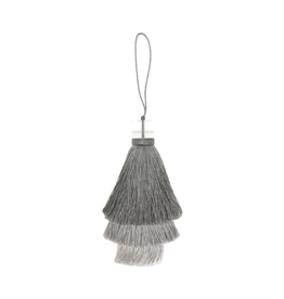 Ombré Grey Tassel with Lucite Bead