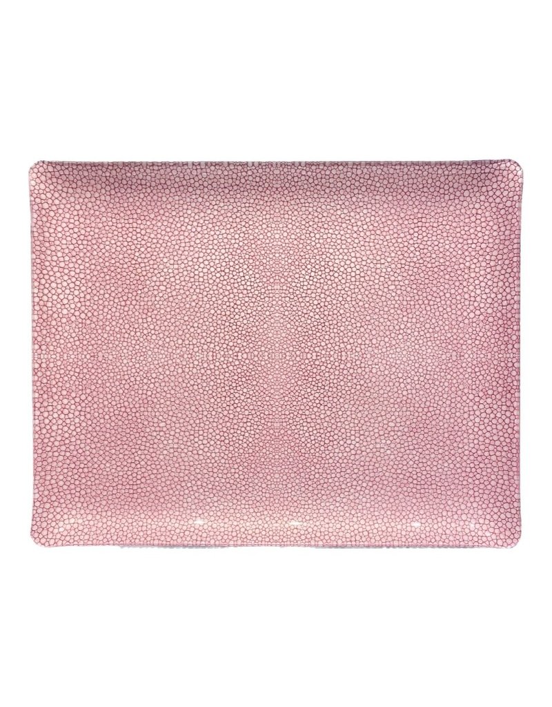 Pink Shagreen Acrylic Tray