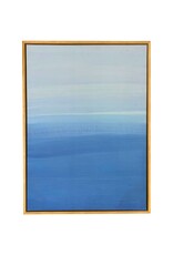 Framed Blue Soft Ombré Sky Painting