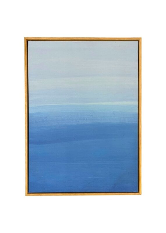 Framed Blue Soft Ombré Sky Painting