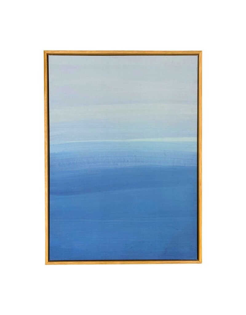 Framed Blue Soft Ombré Sky Painting