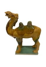 Vintage Oversized Ceramic Hand-Glazed Camel