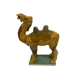 Vintage Oversized Ceramic Hand-Glazed Camel
