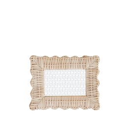 Wicker Scalloped Frame 4x6