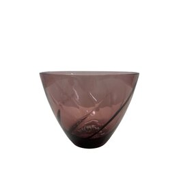 Vintage Purple Glass Swirl Ice Bucket