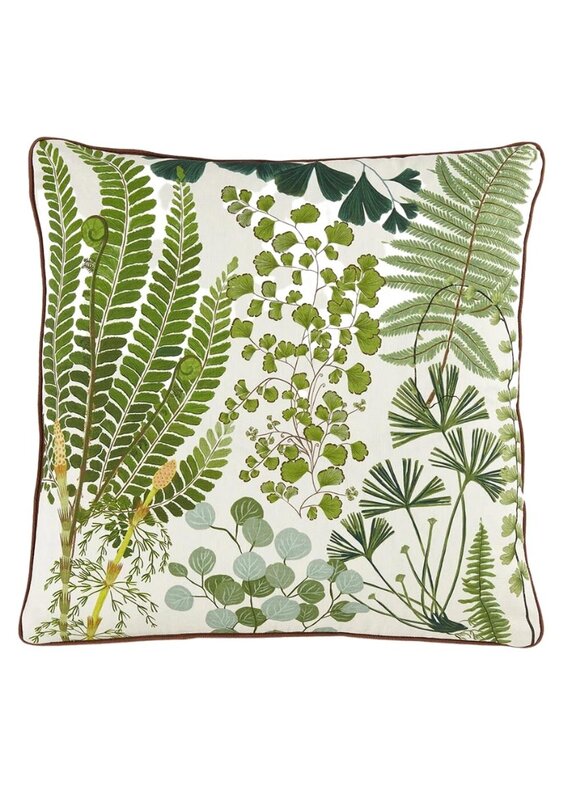 Green Botanical Square Pillow