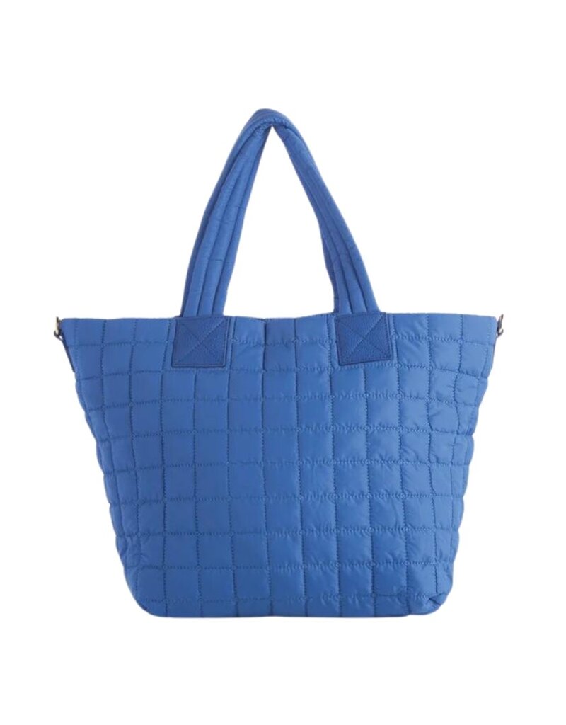Bright Blue Quilted Tote Bag