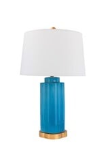 Turquoise Round Clover Lamp with Gold Base