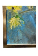 Vintage Framed Black-Eyed Susan Flowers Painting