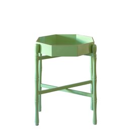 Green Lacquer Hexagonal Tray Table