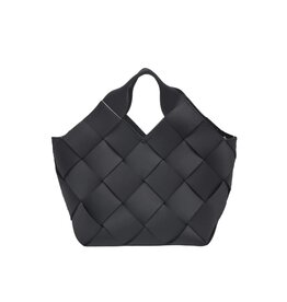 Black Wide Woven Neoprene Bag