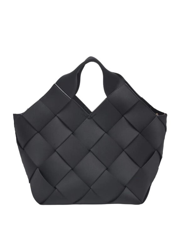 Black Wide Woven Neoprene Bag