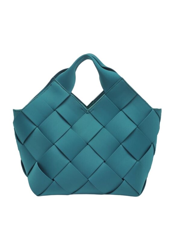 Green Wide Woven Neoprene Bag