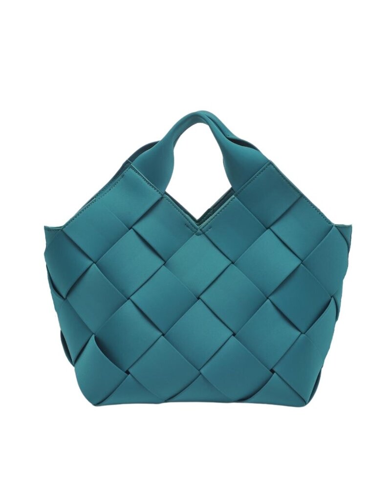 Green Wide Woven Neoprene Bag