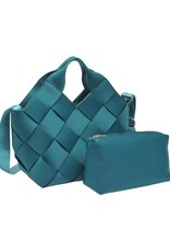 Green Wide Woven Neoprene Bag