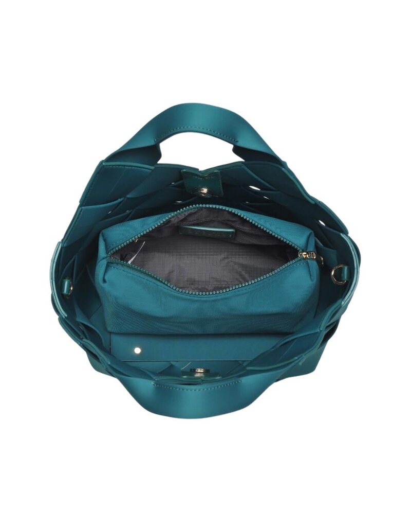 Green Wide Woven Neoprene Bag