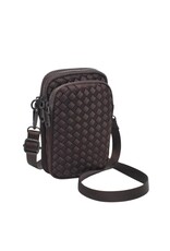 Chocolate Brown Compact Woven Crossbody