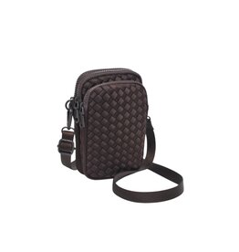 Chocolate Brown Compact Woven Crossbody